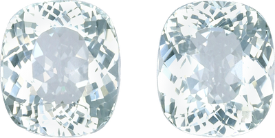 Cushion cut paraiba tourmaline, 6.83 by 5.94 mm, shown at actual size