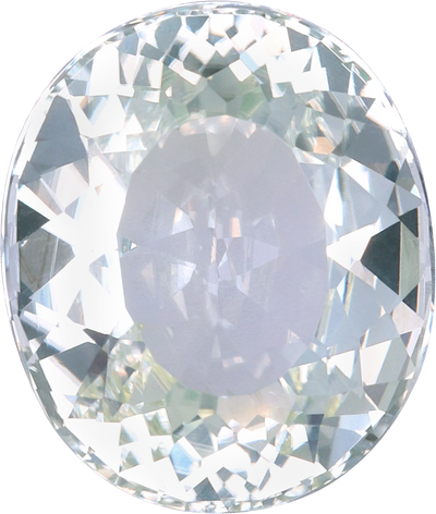 Oval cut paraiba tourmaline, 11.75 by 9.97 mm, shown at actual size