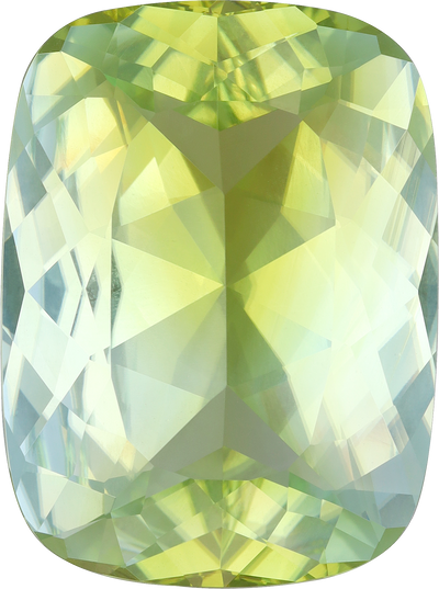 Cushion cut paraiba tourmaline, 27 by 20.08 mm, shown at actual size