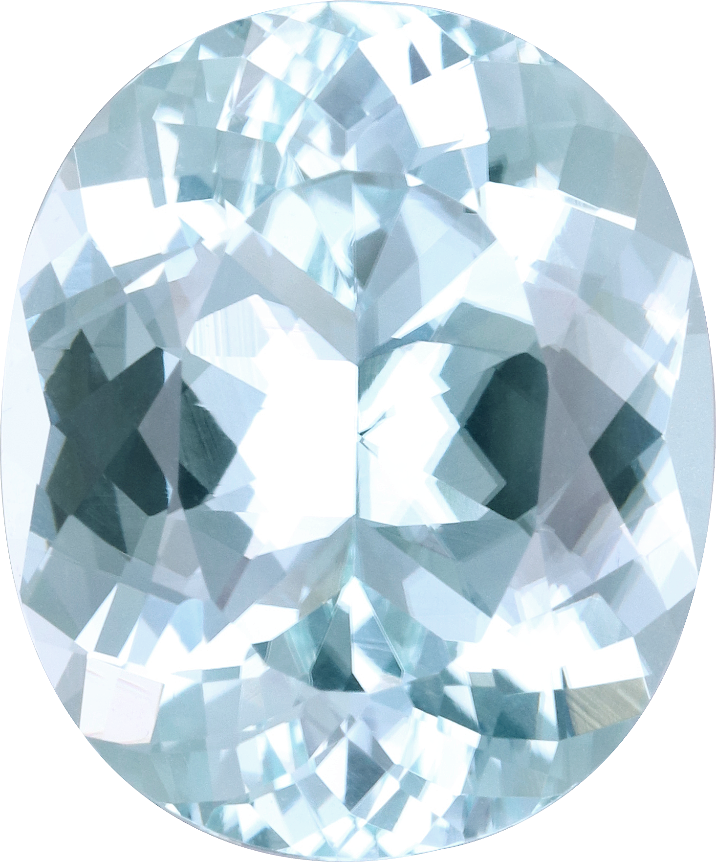 Oval cut paraiba tourmaline, 14.87 by 12.31 mm, shown at actual size