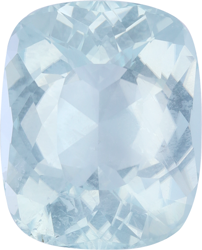 Cushion cut paraiba tourmaline, 12.35 by 9.94 mm, shown at actual size