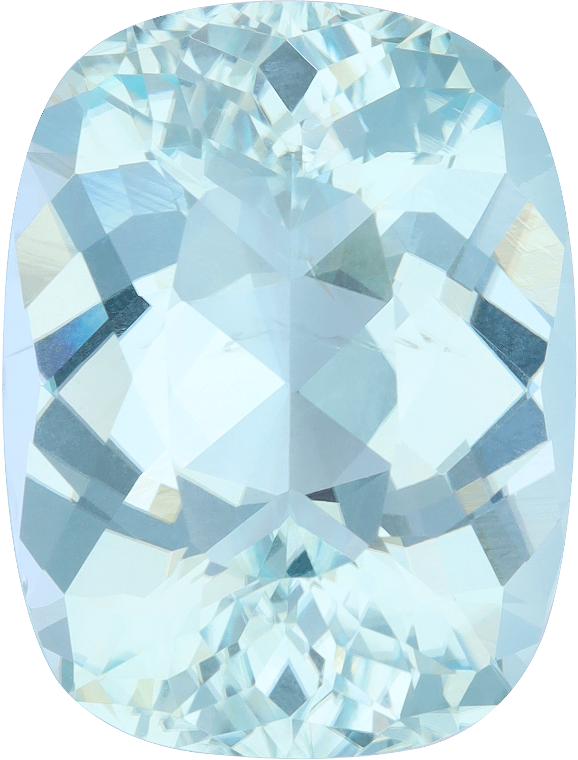 Cushion cut paraiba tourmaline, 20.66 by 15.68 mm, shown at actual size