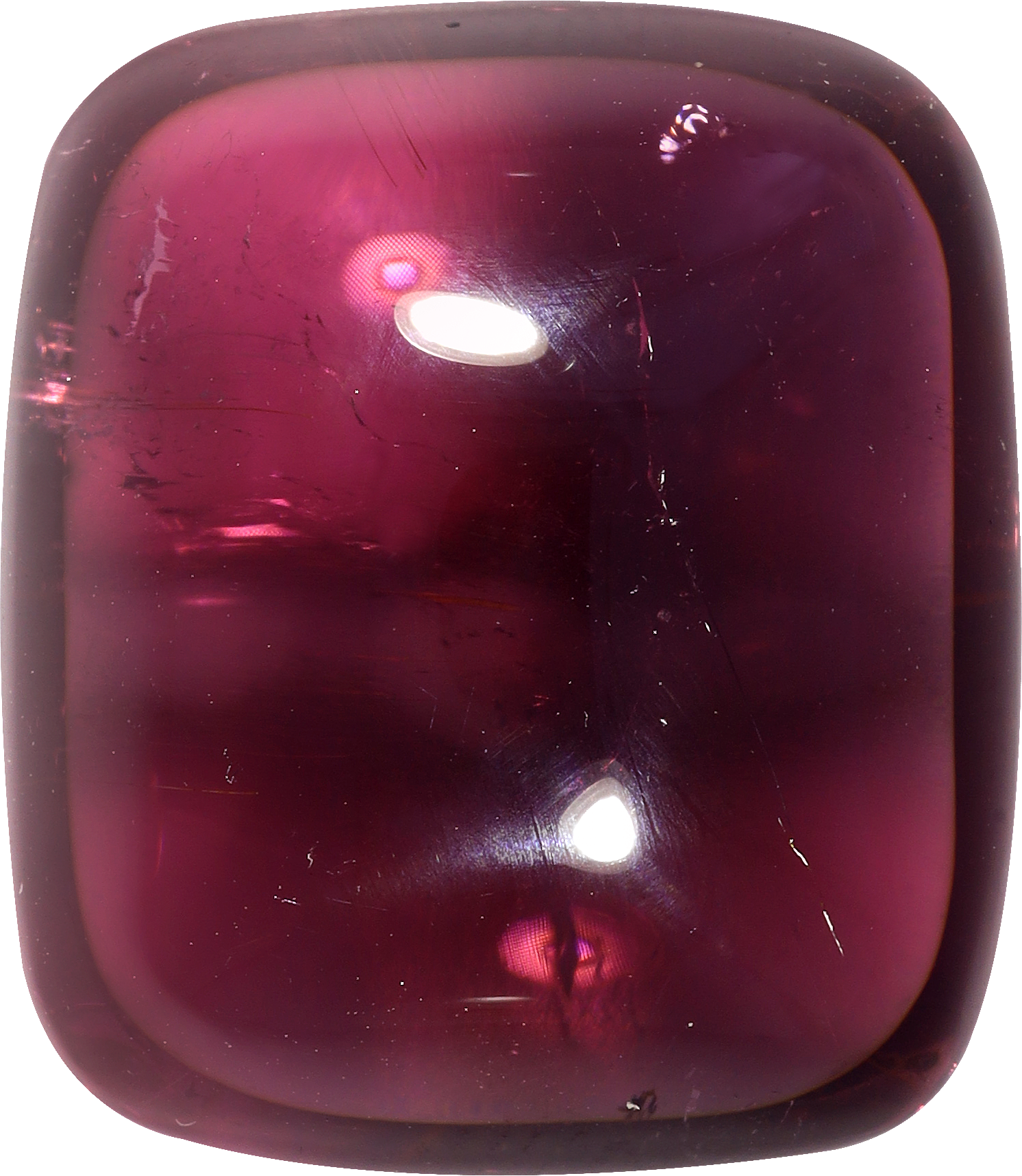 Cushion cut pink tourmaline