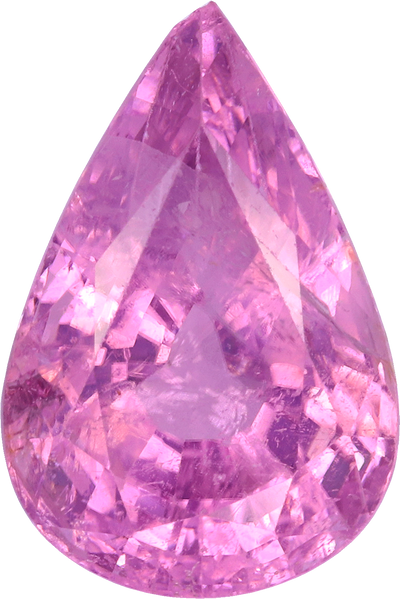 Pear cut pink tourmaline