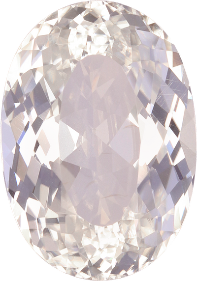 Oval cut pink tourmaline, 18.06 by 12.63 mm, shown at actual size