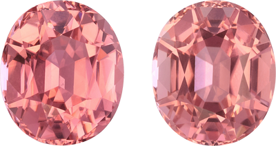 Oval cut pink tourmaline, 15.25 by 12.93 mm, shown at actual size