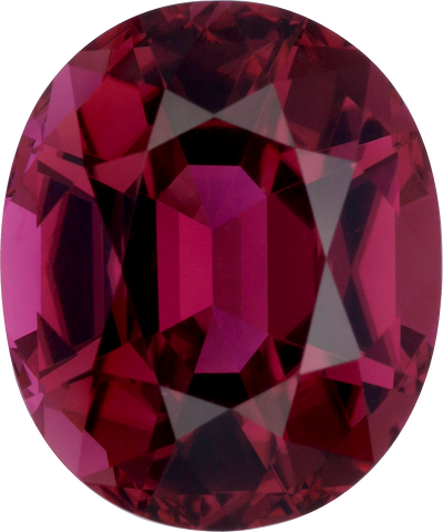 Oval cut pink tourmaline, 14.1 by 11.74 mm, shown at actual size