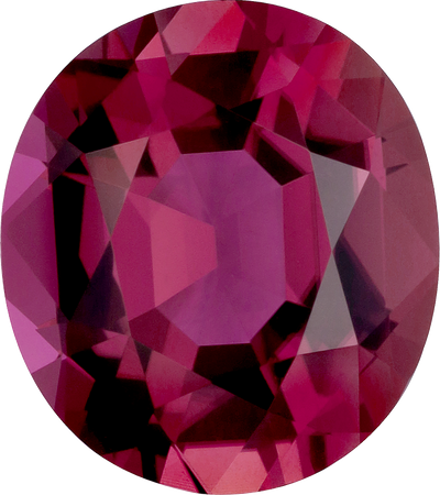 Oval cut pink tourmaline, 14.72 by 13.02 mm, shown at actual size