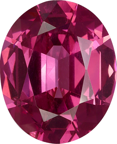 Oval cut rose garnet, 11.11 by 9.09 mm, shown at actual size