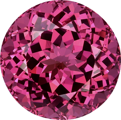 Round cut rose garnet, 9.07 by 9.03 mm, shown at actual size