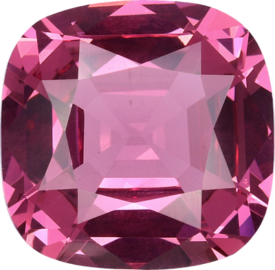 Cushion cut rose garnet
