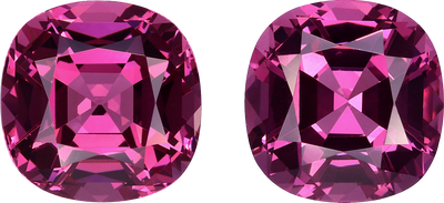 Cushion cut rose garnet, 8.94 by 8.93 mm, shown at actual size