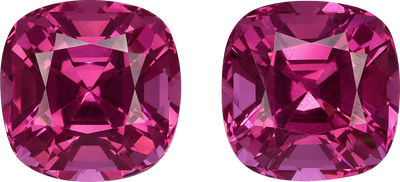 Cushion cut rose garnet, 10.85 by 10.78 mm, shown at actual size