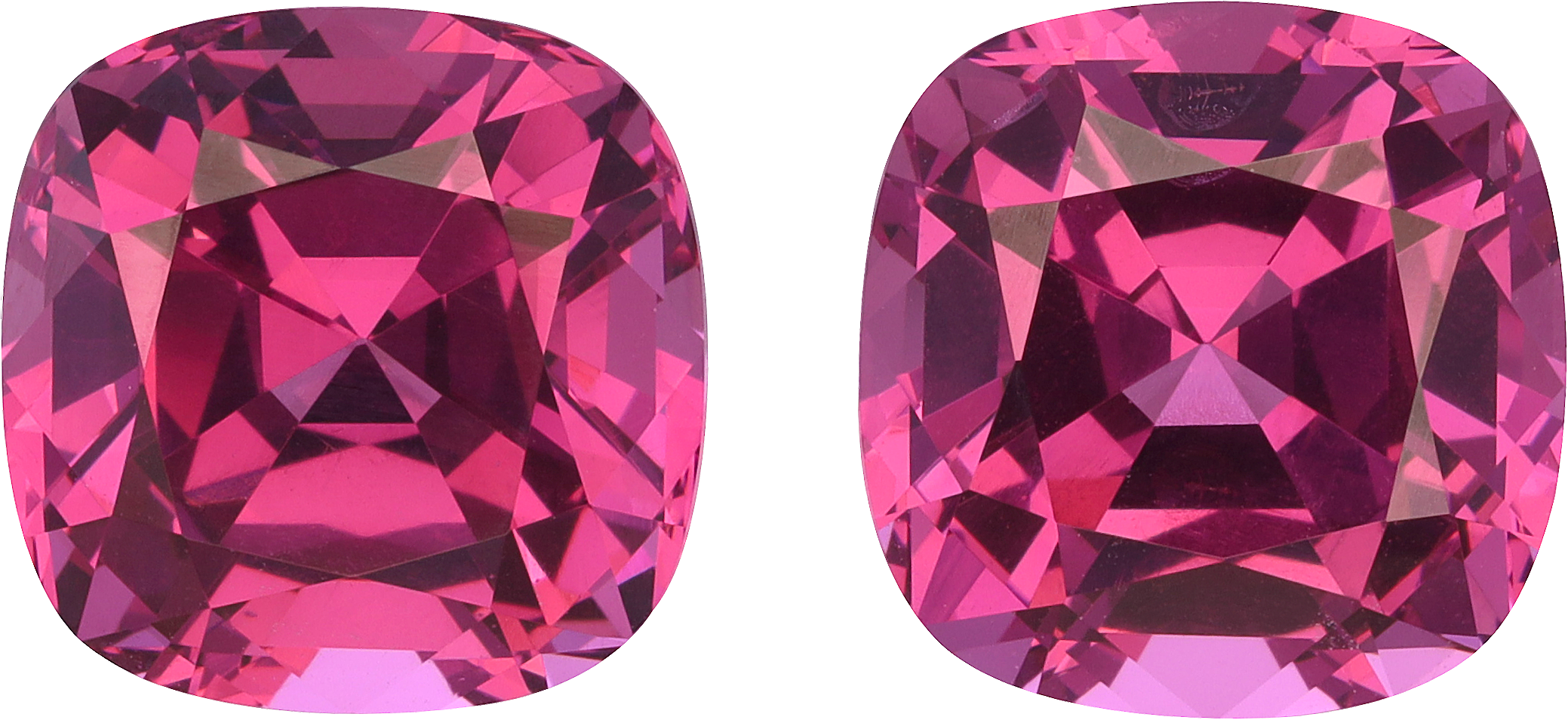 Cushion cut rose garnet, 9.11 by 8.99 mm, shown at actual size