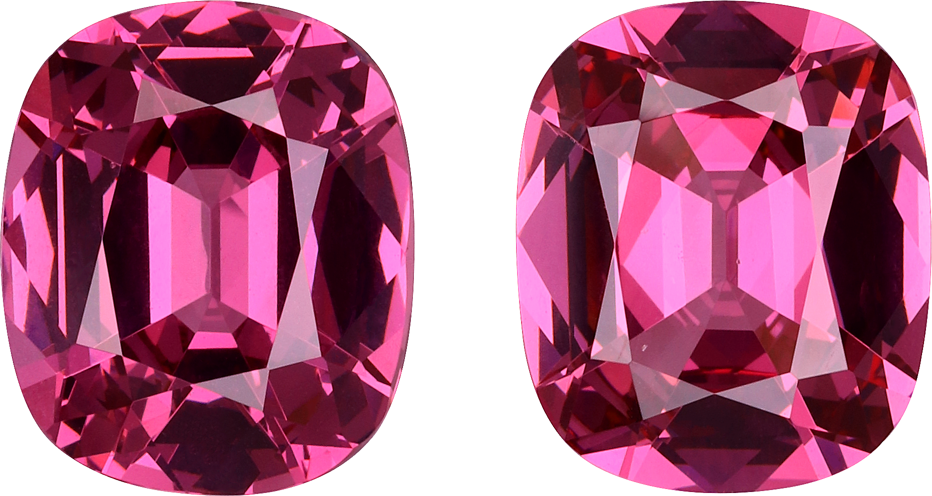 Cushion cut rose garnet, 10.84 by 9.06 mm, shown at actual size