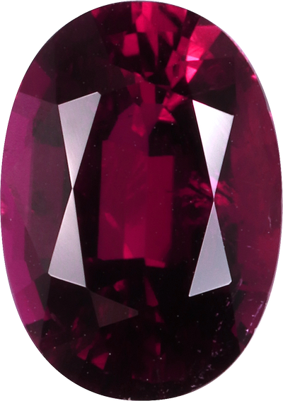 Oval cut rubellite tourmaline