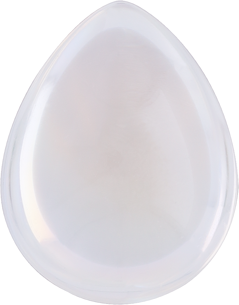 Pear cut rainbow moonstone, 13.15 by 10.21 mm, shown at actual size