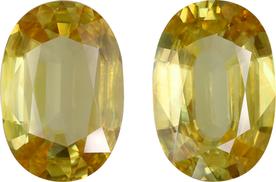 Oval cut sphene, 15.97 by 10.85 mm, shown at actual size