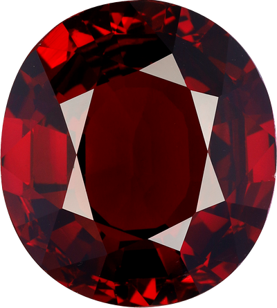 Oval cut spessartite garnet