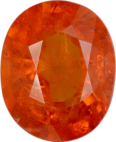 Oval cut spessartite garnet