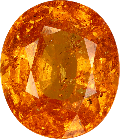 Oval cut spessartite garnet