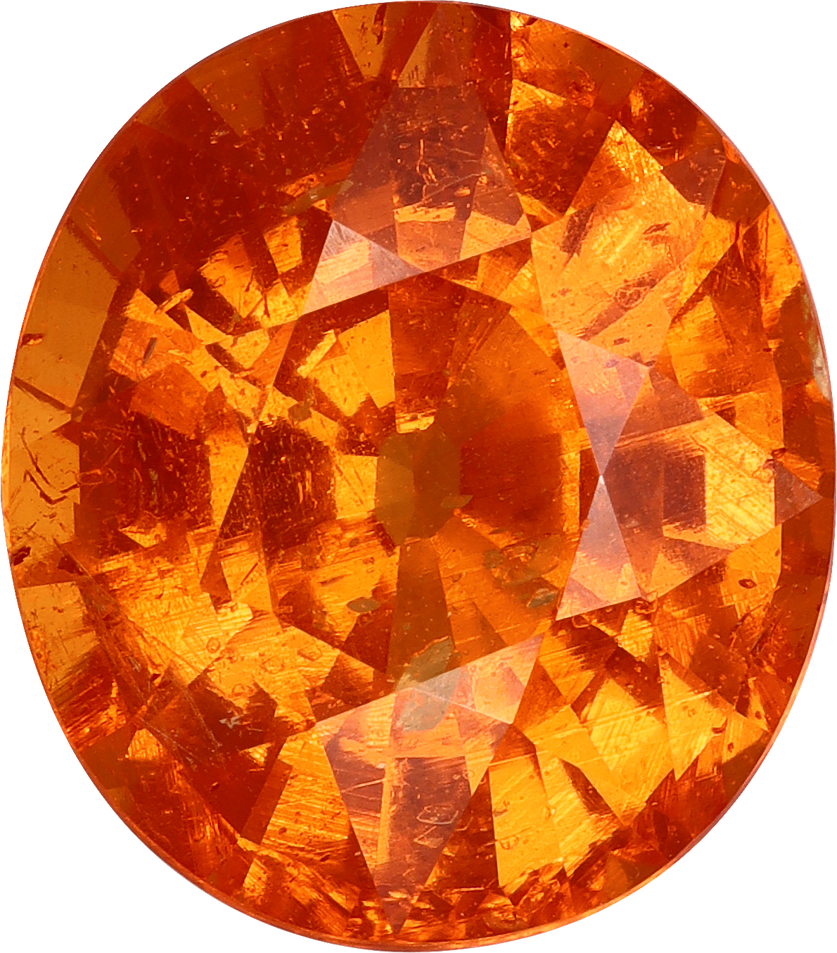 Oval cut spessartite garnet