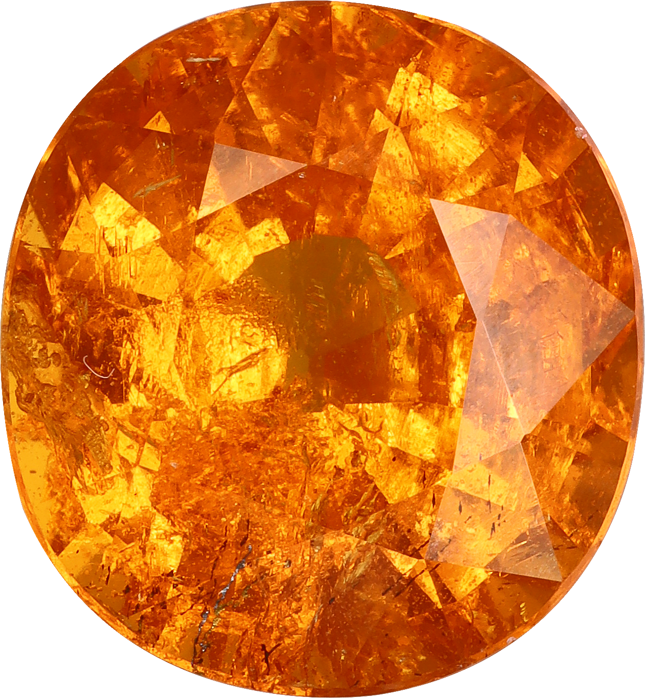 Oval cut spessartite garnet