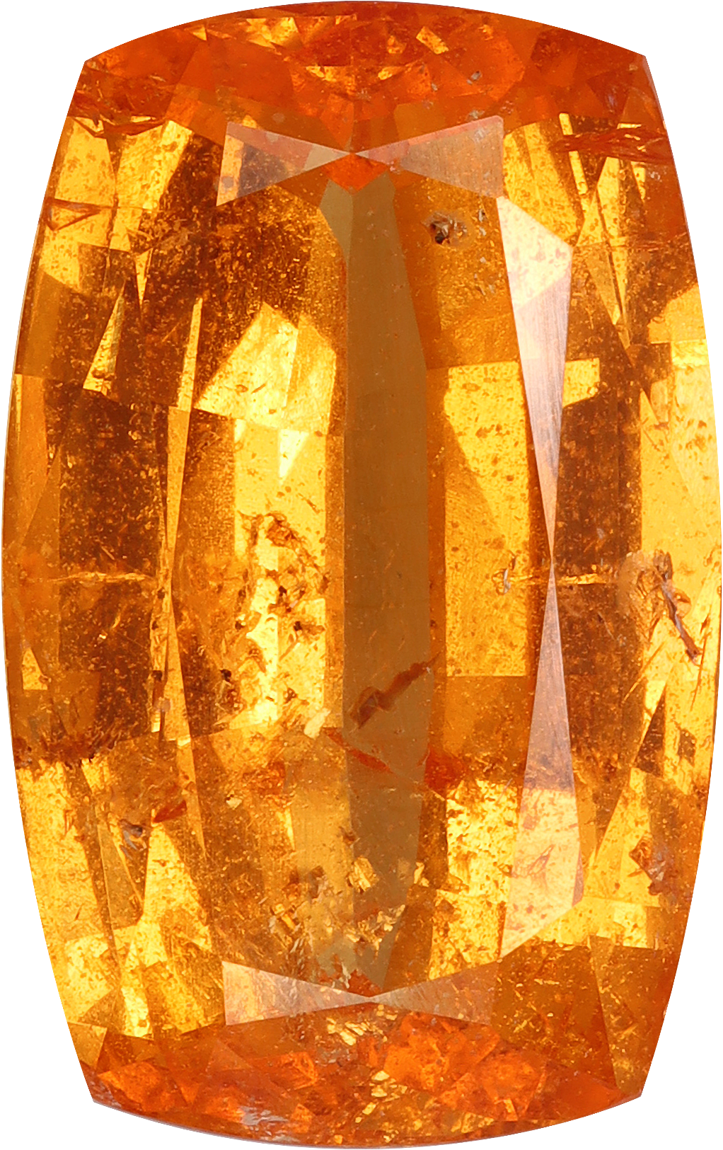 Cushion cut spessartite garnet