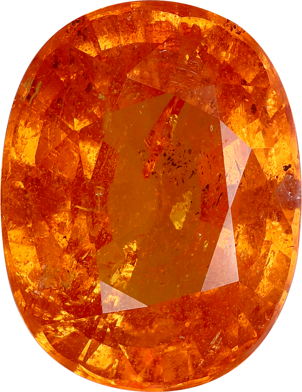 Oval cut spessartite garnet