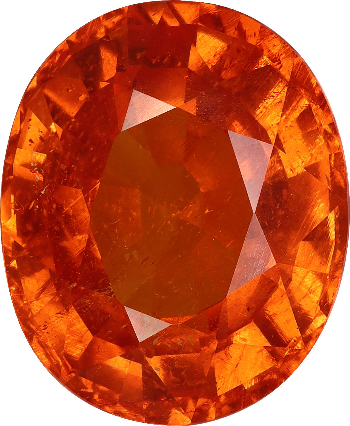 Oval cut spessartite garnet