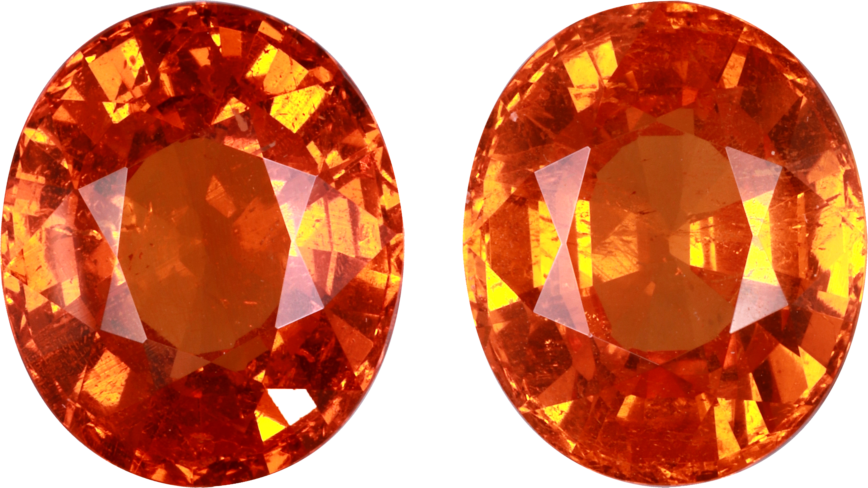 Oval cut spessartite garnet