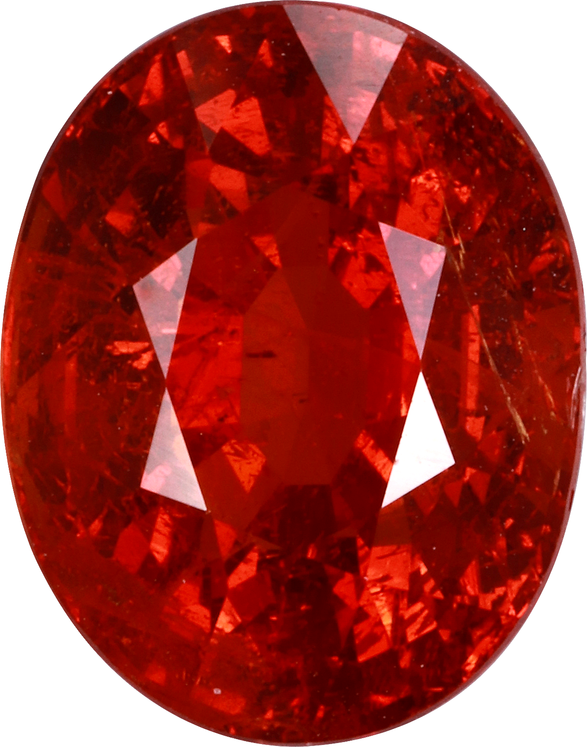 Oval cut spessartite garnet