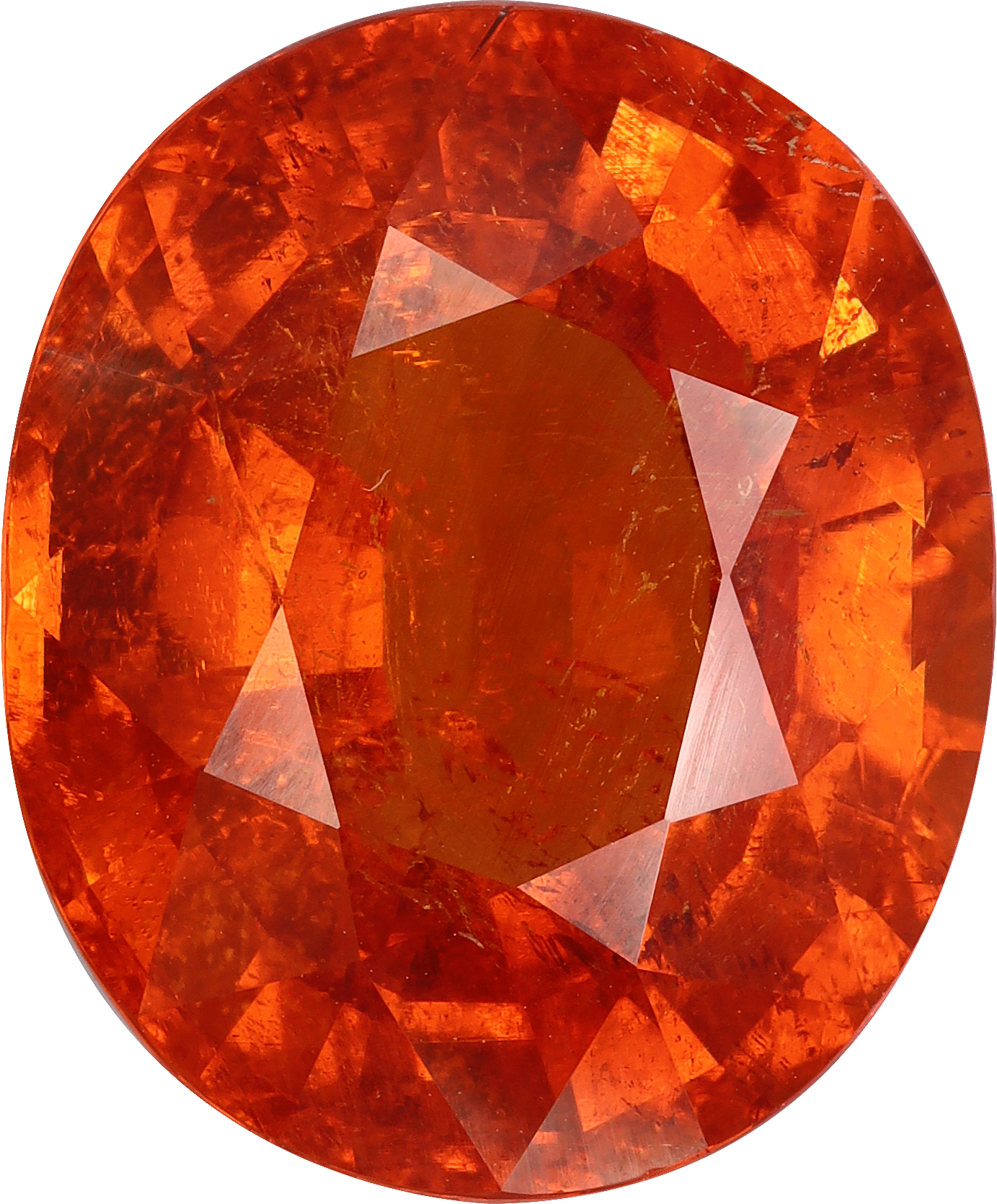 Oval cut spessartite garnet
