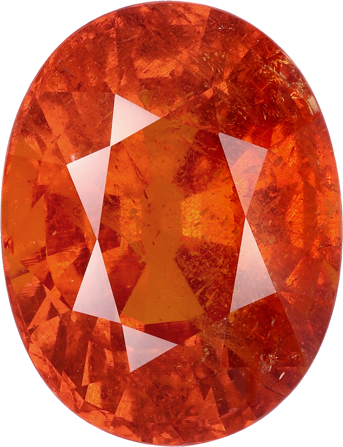 Oval cut spessartite garnet