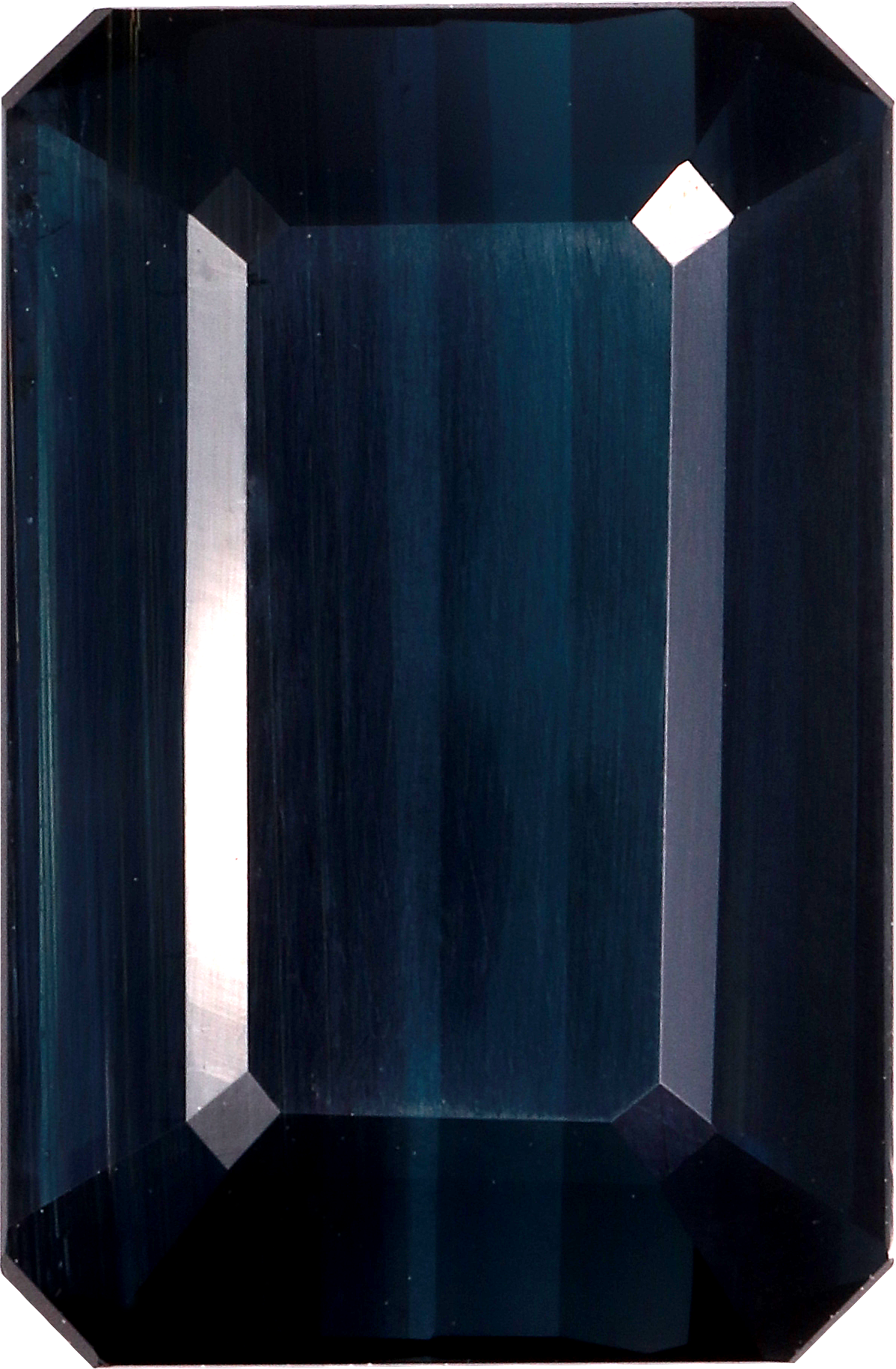 Rectangular cut blue tourmaline