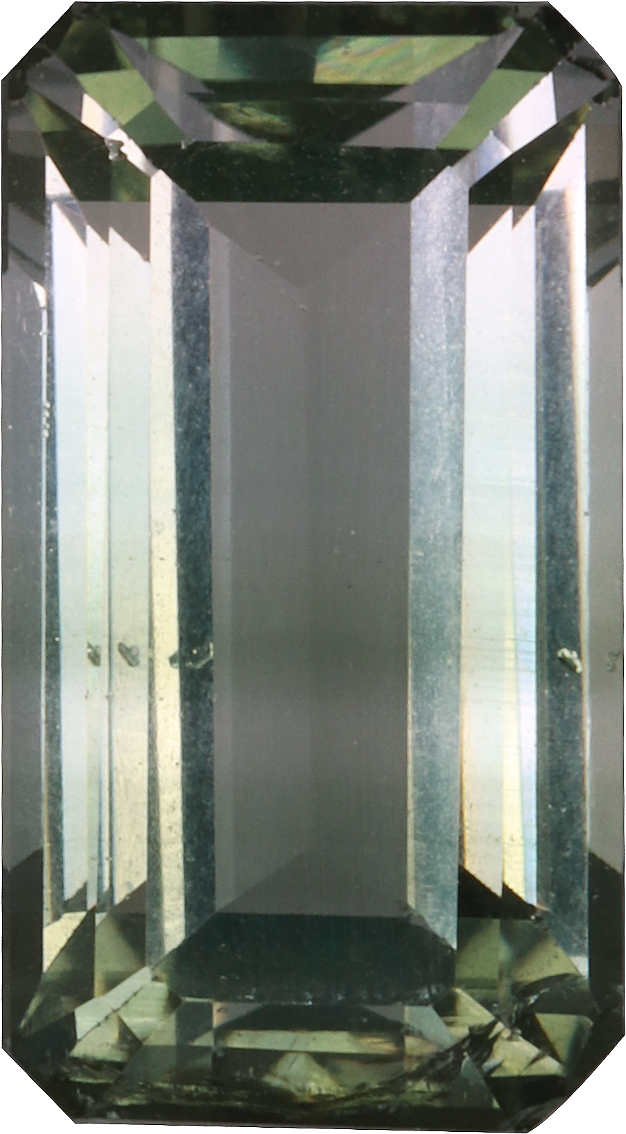 Rectangular cut grey tourmaline
