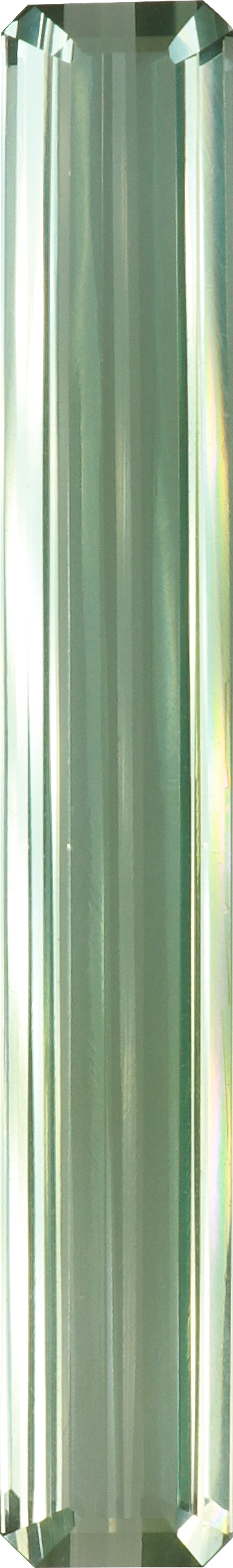 Rectangular cut green tourmaline