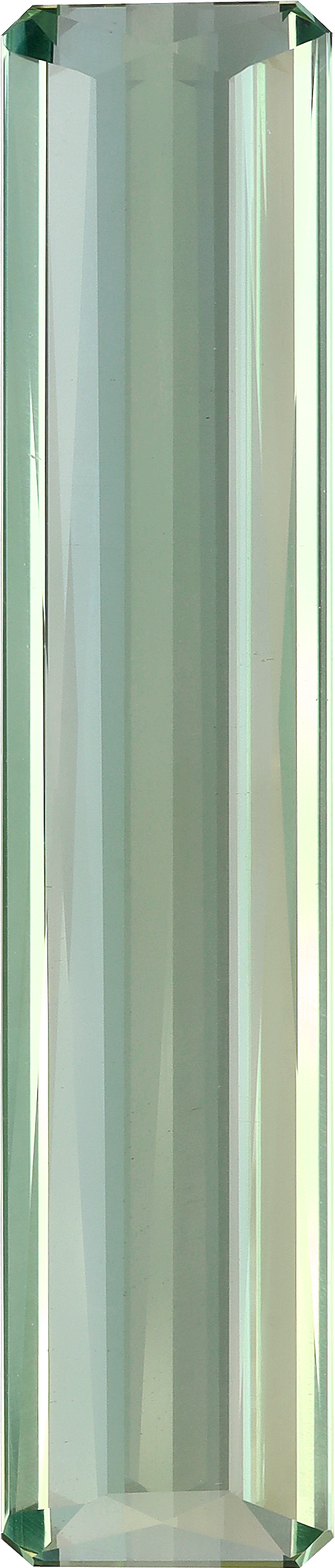 Rectangular cut green tourmaline