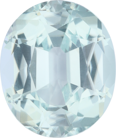 Oval cut green tourmaline, 14.14 by 11.88 mm, shown at actual size