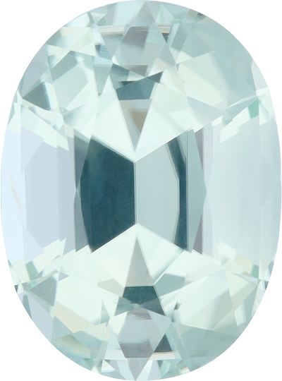Oval cut green tourmaline, 18.8 by 13.88 mm, shown at actual size