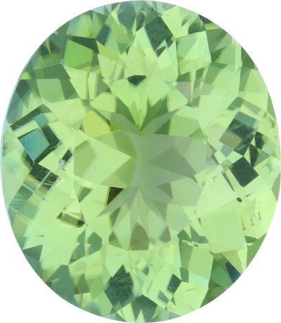 Oval cut green tourmaline