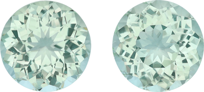 Round cut mix tourmaline, 12.13 by 11.99 mm, shown at actual size