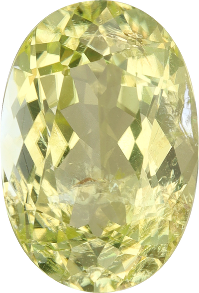 Oval cut yellow tourmaline