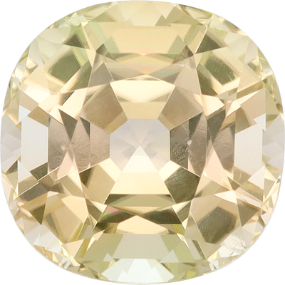 Cushion cut mix tourmaline, 11.97 by 11.9 mm, shown at actual size