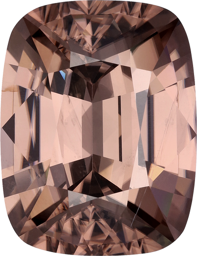 Cushion cut zircon, 16.97 by 13.06 mm, shown at actual size